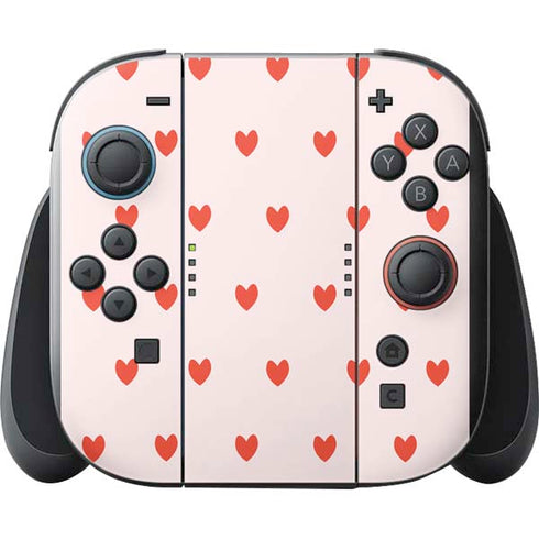Pink and Red Hearts Nintendo Switch 2 (2025) with Joy-Con Skin